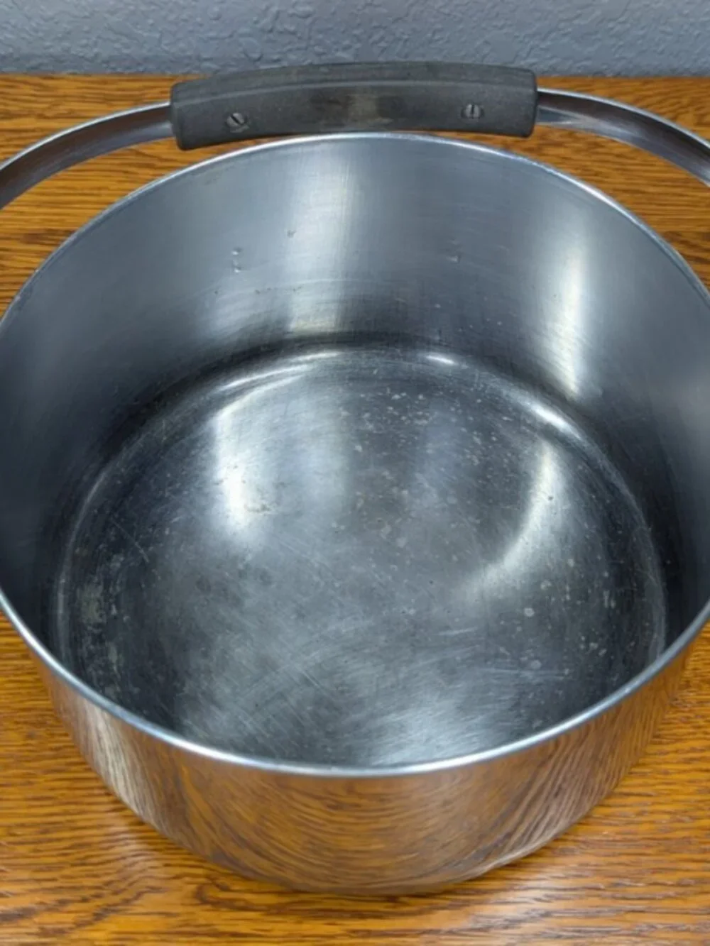 Revere Ware 1801 Pre-1968 Copper Bottom Stock Pot w/ Bail Handle & Lid
